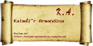 Kalmár Armandina névjegykártya